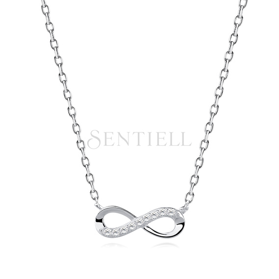 Silver (925) necklace Infinity with zirconia