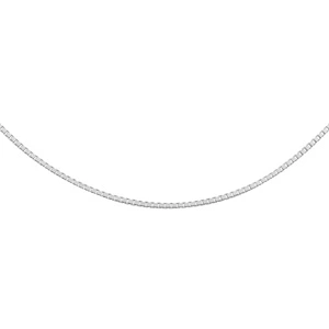 Silver (925) rhodium-plated Venetian box chain - diamond-cut