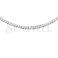 Silver (925) diamond-cut chain - curb extra flat Ø 080 rhodium-plated