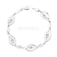 Silver (925) bracelet white zirconia