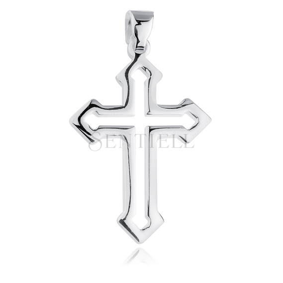 Silver (925) pendant cross - highly polished