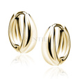 Silver (925) gold-plated earrings - circles