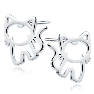 Pendientes plata de ley 925 - gatos