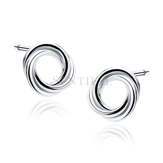 Silver (925) earrings - intertwined circles