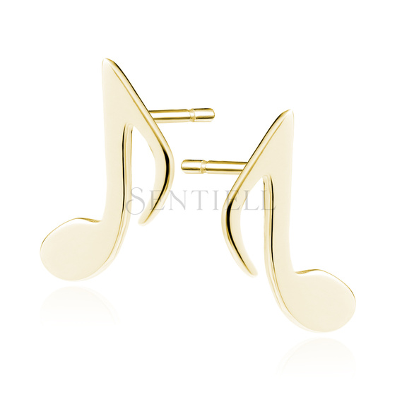 Silver (925)  gold-plated musical earrings