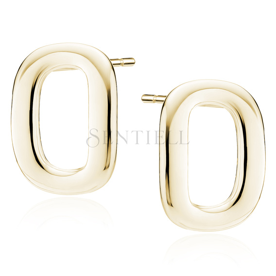 Pendientes de plata de ley 925 chapados en oro