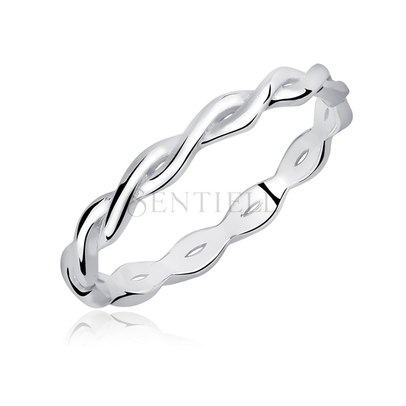 Silver (925) subtle, braid ring