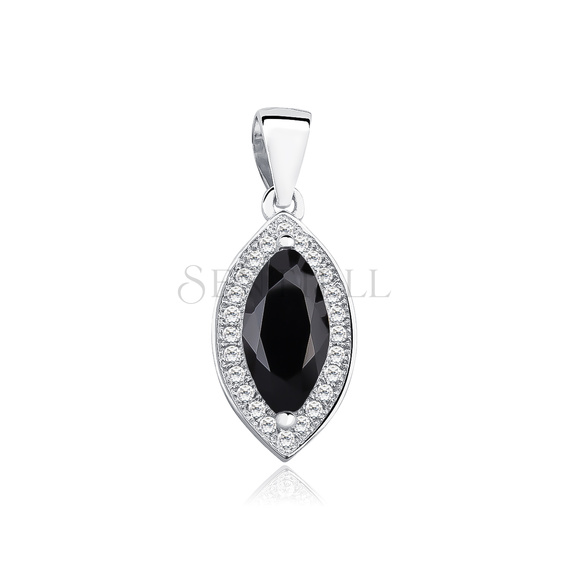 Silver (925) pendant with black zirconia