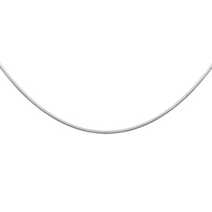 Silver (925) chain 8 sides snake  Ø 020  - rhodium plated
