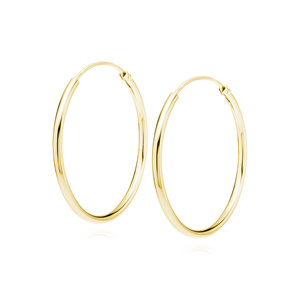 Silver (925) gold-plated earrings hoop