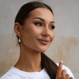 Silver (925) gold-plated earrings with white zirconia