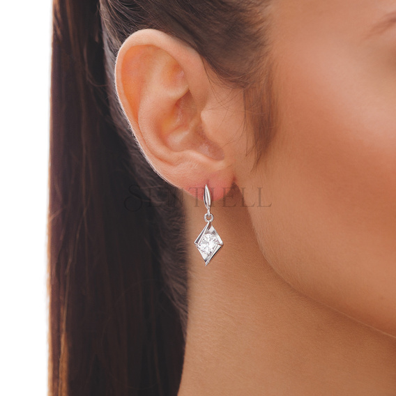 Silver (925) Earrings white zirconia