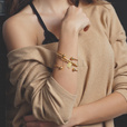 Silver (925) bracelet gold-plated round pendant