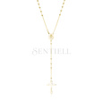 Silver (925) gold-plated rosary necklace