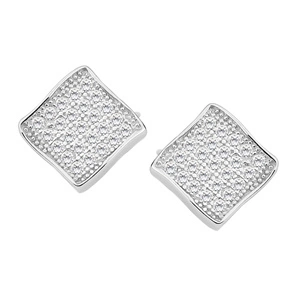 Silver (925) elegant earrings with zirconia