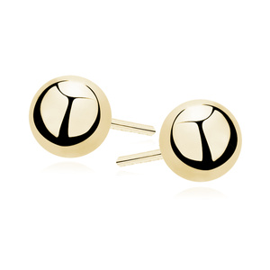 Silver (925) earrings balls - highly polished