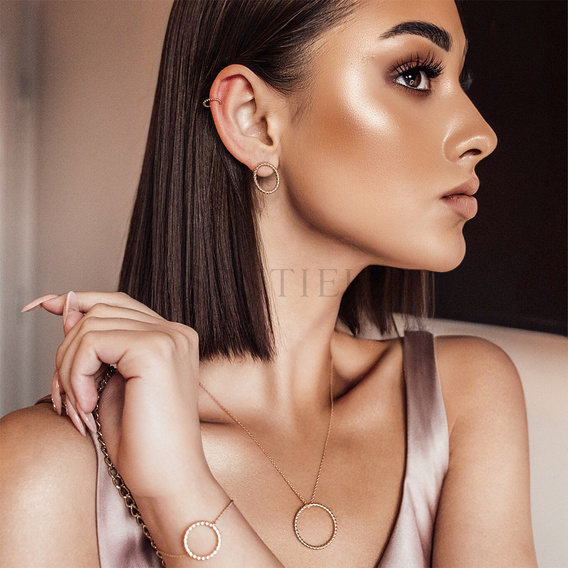 Plata de ley 925 gold-plated bracelet - circle of balls