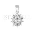 Silver (925) pendant white zirconia