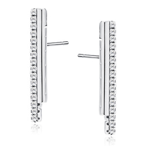 Silver (925) earring with white zirconias