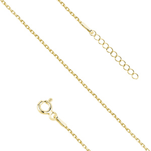 Silver (925) anklet diamond cut anchor chain