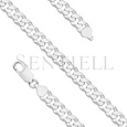 Silver (925) diamond-cut chain - curb extra flat rhodium-plated Ø 180