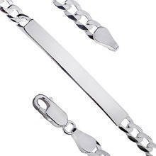 Silver (925) chain bracelet - curb ID extra flat Ø 120