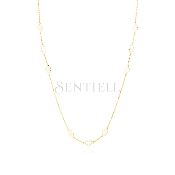 Silver (925)  gold-plated necklace hearts