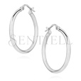 Silver (925) earrings hoops - highly polished