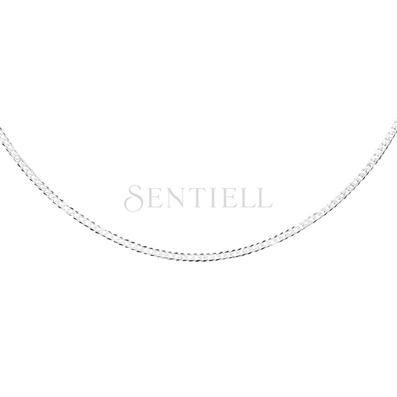 Silver (925) diamond-cut chain - curb extra flat Ø 060