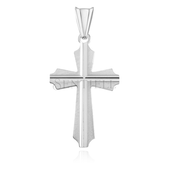 Silver (925) diamond cut pendant cross