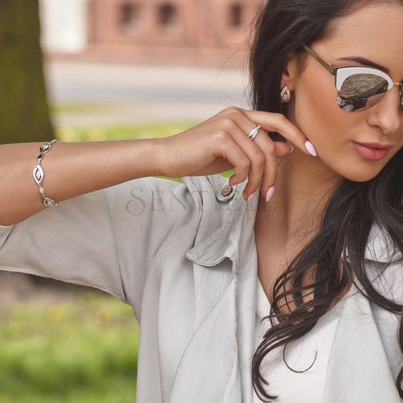 Silver (925) Earrings white zirconia