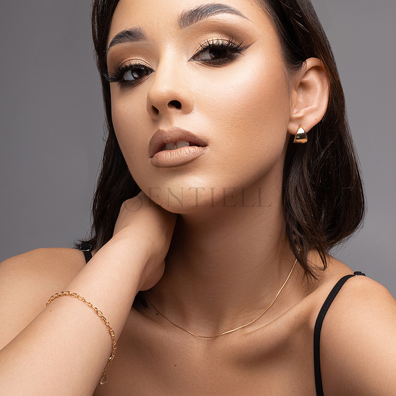 Pulsera de plata de ley 925 chapada en oro - corazón