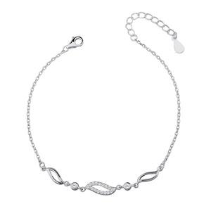 Silver (925) beauty bracelet with zirconia