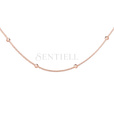 Silver (925) rose gold-plated choker necklace with balls