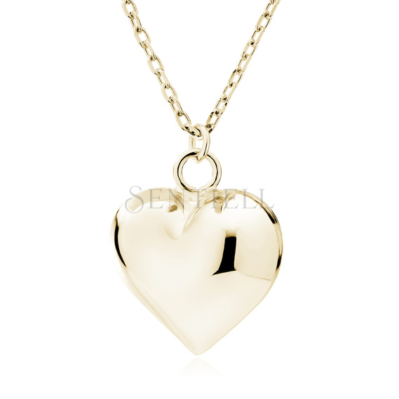 Silver (925) gold-plated necklace - heart