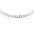 Silver (925) diamond-cut chain - curb extra flat Ø 140