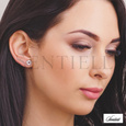 Silver (925) elegant earrings with zirconia