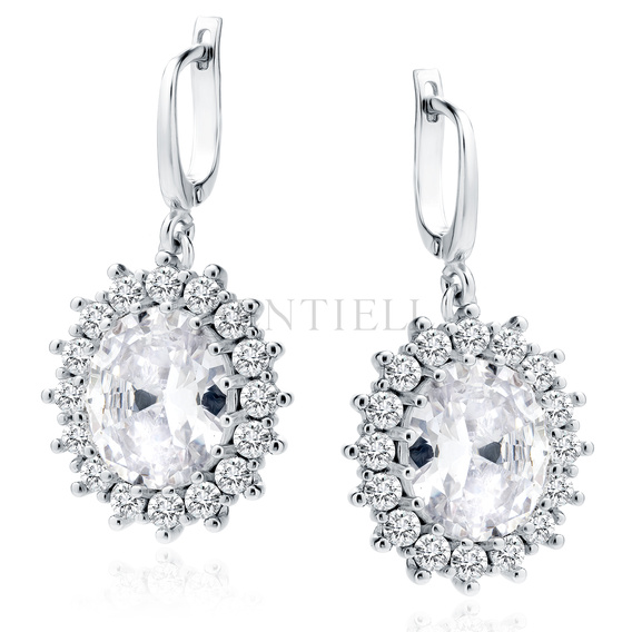 Silver (925) Earrings white zirconia