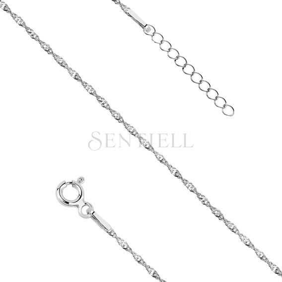 Tobillera de Plata de ley 925 Singapur - talla ajustable