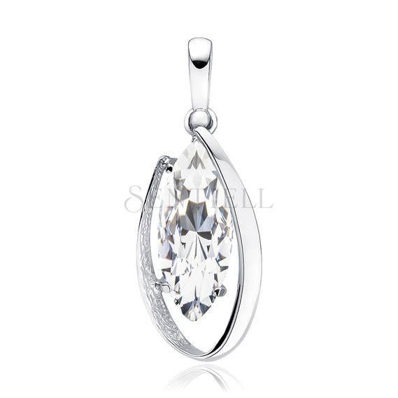 Silver (925) pendant with white zirconia