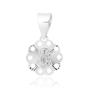 Colgante de plata de ley 925 Virgen María / Virgen Negra