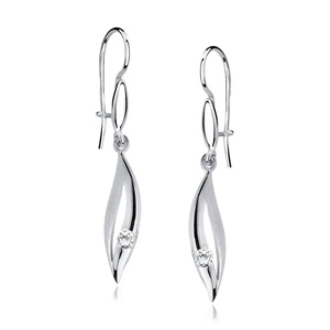 Silver (925) Earrings white zirconia