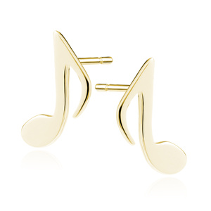 Silver (925)  gold-plated musical earrings