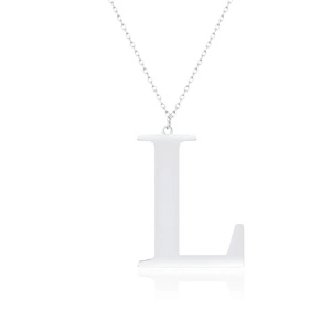 Silver (925) necklace - letter L