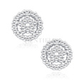 Silver (925) elegant earrings with zirconia