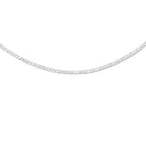 Silver (925) diamond-cut chain - curb extra flat Ø 050