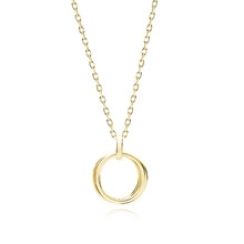 Silver (925) gold-plated necklace - circles