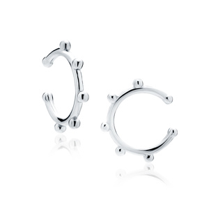 Silver (925) delicate ear-cuff with balls