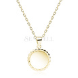 Silver (925) gold-plated necklace - round plate