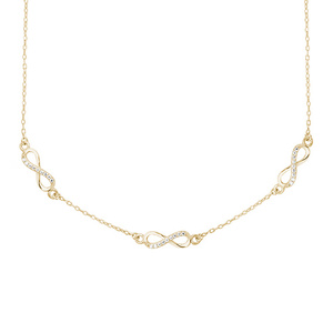 Silver (925) gold-plated necklace Infinity with zirconia